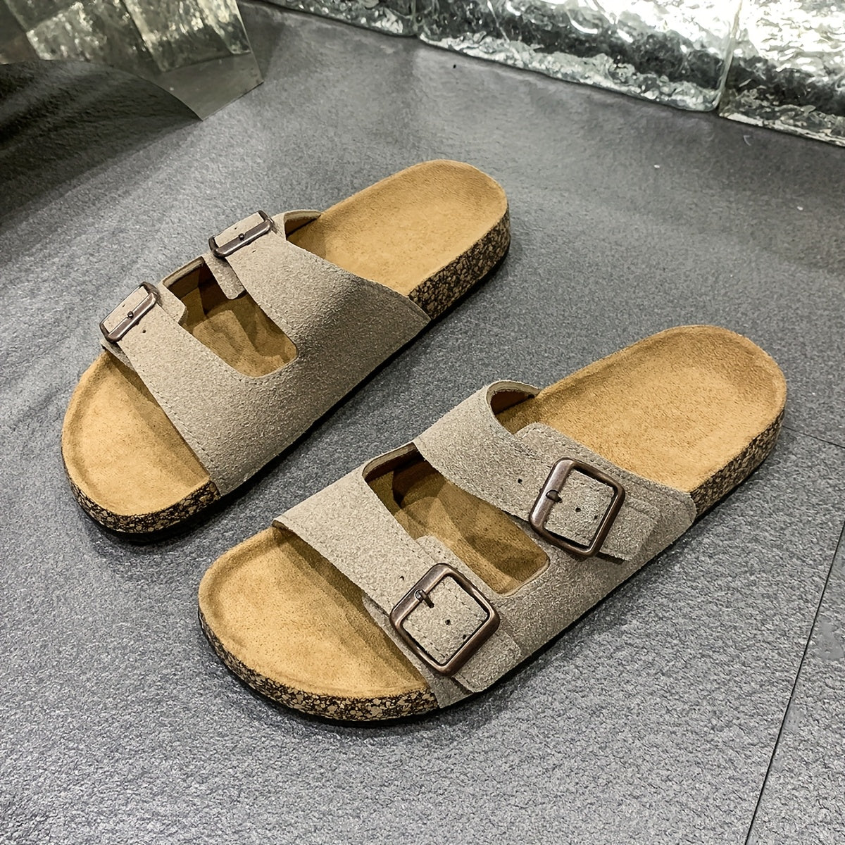 Unisex Slip-On Casual Slippers with PU Sole for All Seasons