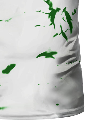 Men's High-Elasticity Anti-Tear Graffiti T-Shirt - Black  White Geometric Print, Tight-Fit Athletic Top for Gym, Running, Yoga  Casual Summer Wear, Gym Clothes, Highelastic Polyester, Short Sleeve Design