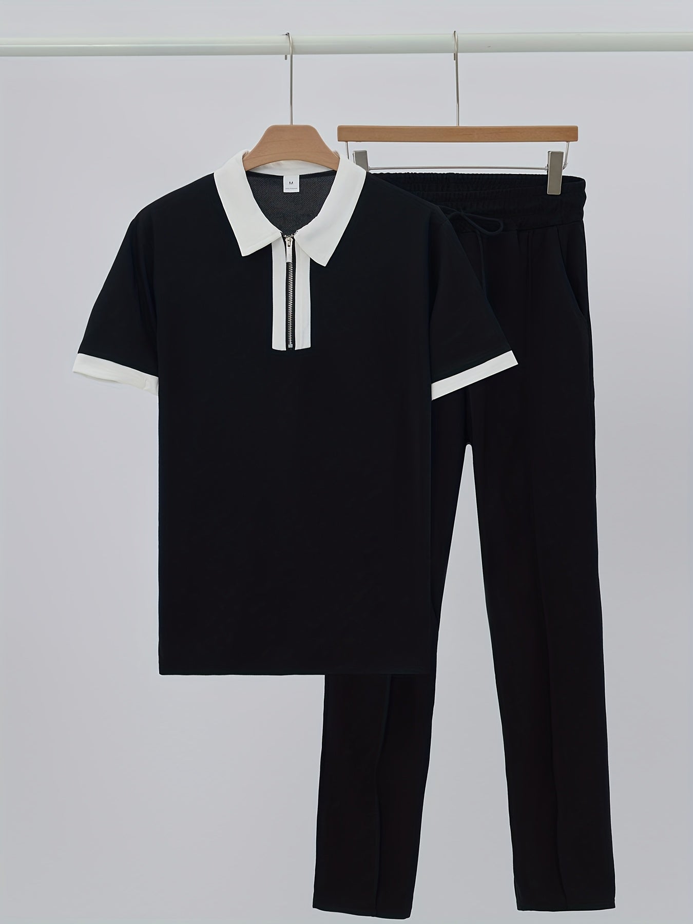 Men's Casual Two-Piece Set - Stretch Comfort Fabric - Suitable for Spring/Autumn Seasons - ayq