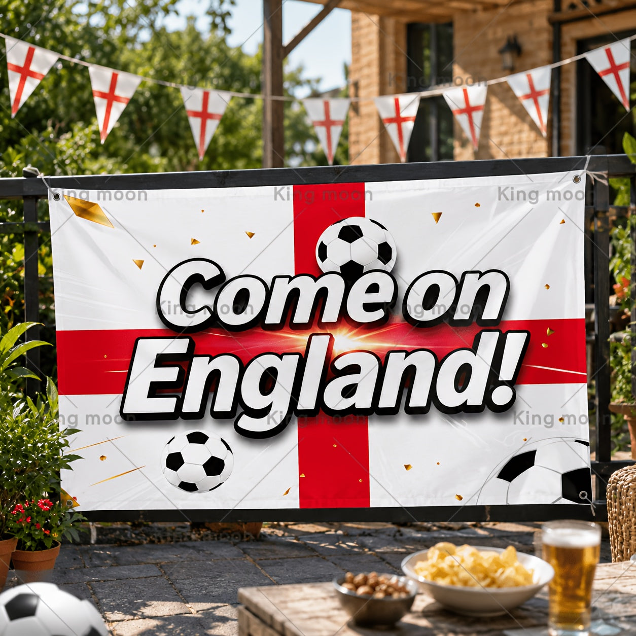 England Football Supporter Banner 150x90cm Polyester Flag
