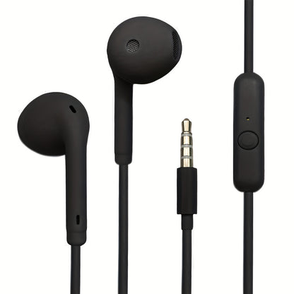 Anime-Inspired Wired Earphones with Microphone, 3.5mm Jack, Noise Isolating, Volume Control, Tangle-Free Cable, Plastic Semi-Open-Back Design, Compatible with Cellphones, Ideal for Running - Multiple Colors