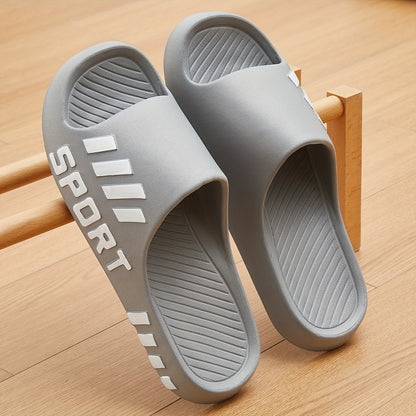 Men's stylish sports flip-flops, indoor non-slip couple slippers, casual and comfortable EVA material slippers, available in large sizes 48-49 - ayq