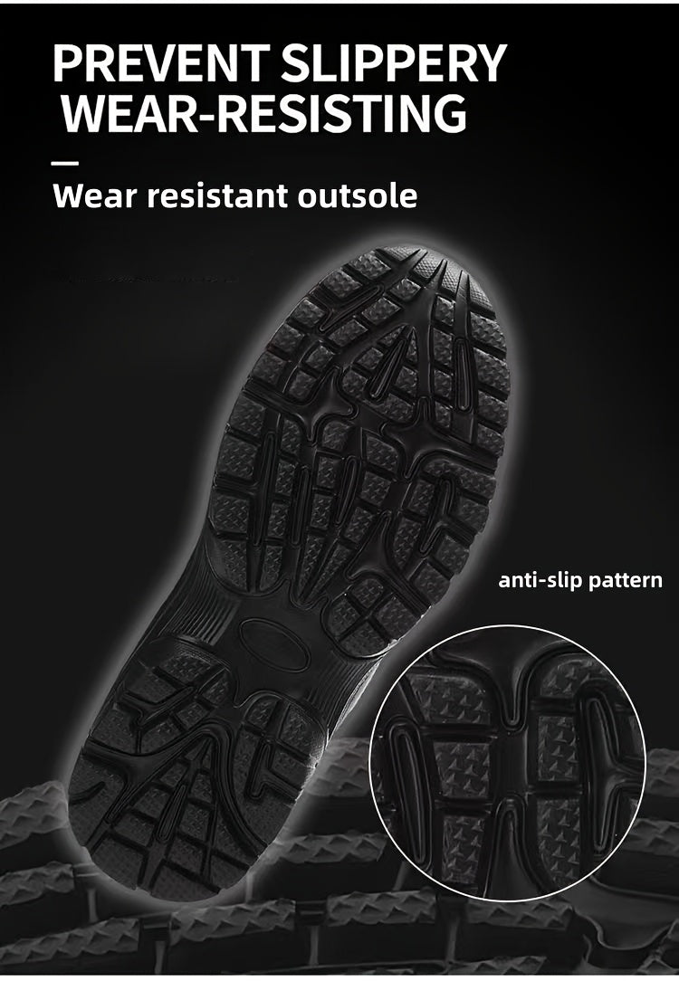 Men'S High-Top Snow Boots for Winter, Featuring Thickened Fleece for Warmth, Designed for Outdoor Activities with Slip-Resistant And Wear-Resistant Properties.