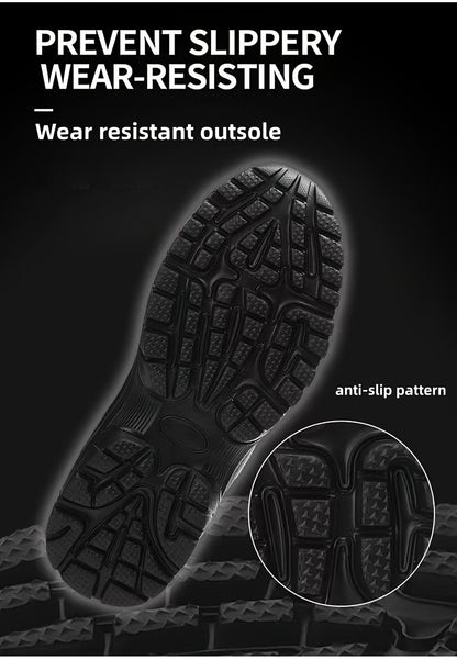 Men'S High-Top Snow Boots for Winter, Featuring Thickened Fleece for Warmth, Designed for Outdoor Activities with Slip-Resistant And Wear-Resistant Properties.