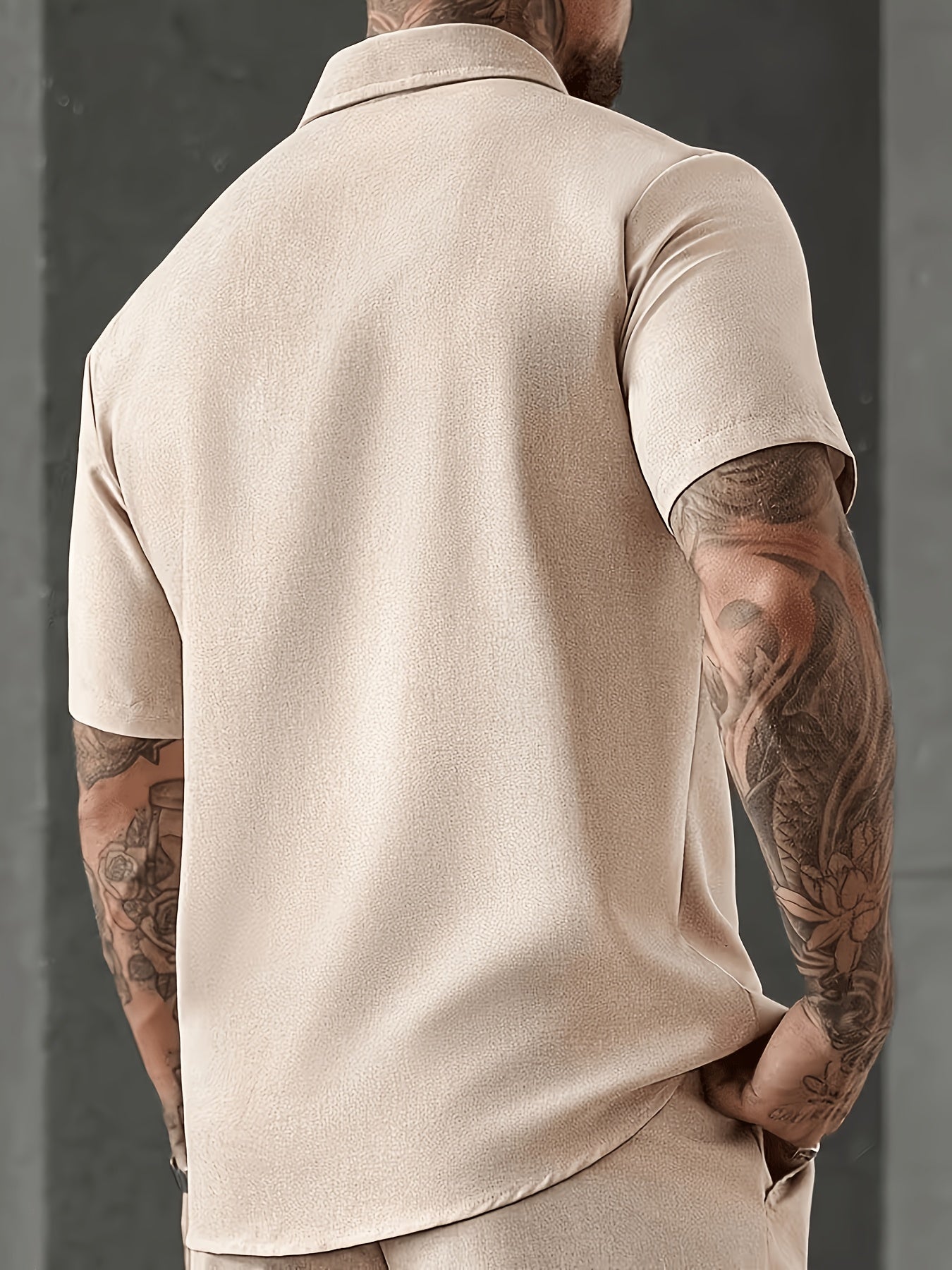 Men's Summer Casual Button-Up Short-Sleeve Cardigan Shirt