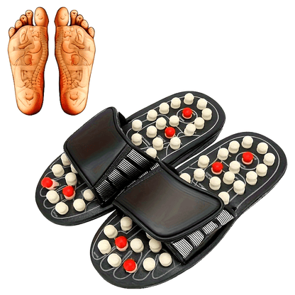 All-Season Polka Dot Massage Slippers with Acupoint Sole