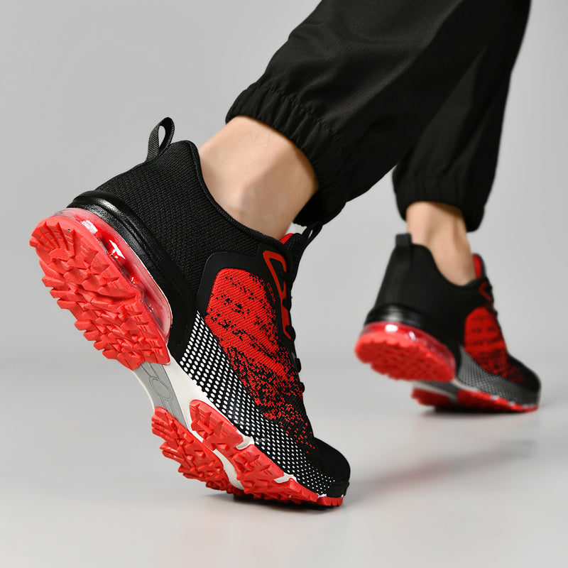 New Hot-Selling Men's Knitted Fabric Upper Sneakers Casual Men's Shoes Air Cushion Shoes - ayq