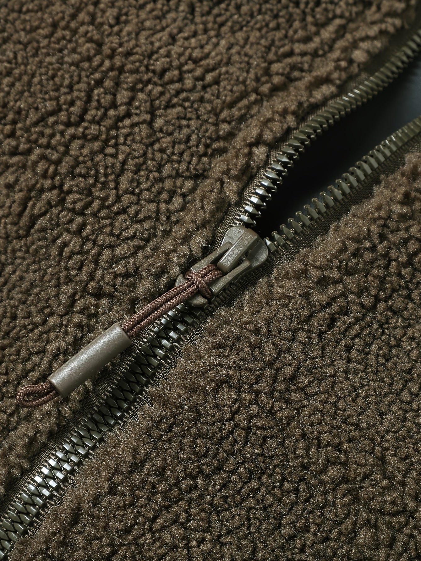 Men'S Heavyweight Fleece Jacket - Thermal Winter Coat with Stand Collar, Zipper Closure, Front Pockets - Brown/ - Cold Weather Outerwear for Everyday & Formal, Winter Jacket, Casual Outerwear, Durable Polyester, Seasonal Fash