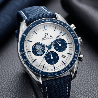 Men’s Quartz Business Watch with Panda Dial and Stainless Steel Case