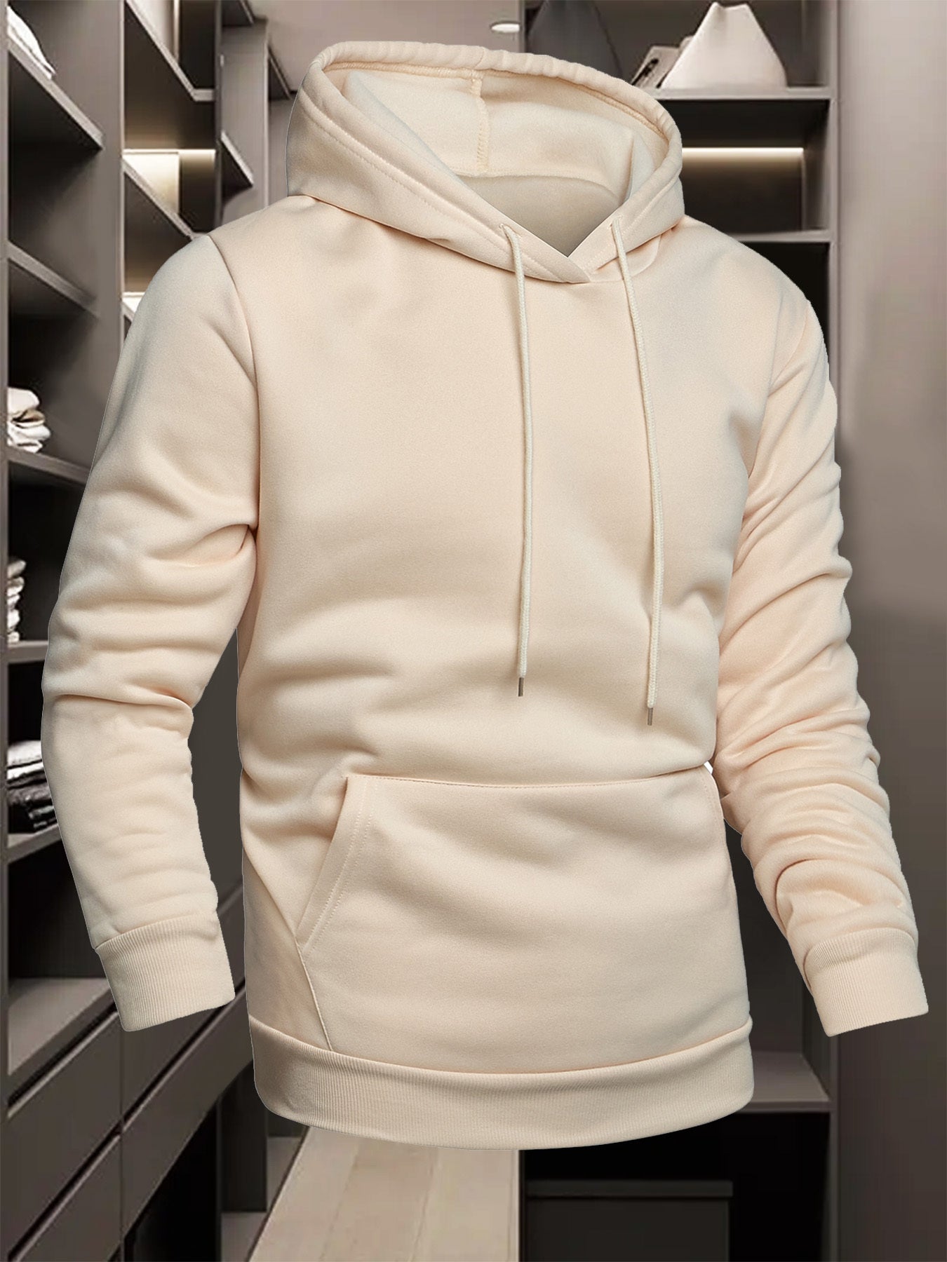 Men's Casual Hooded Pullover with Portugal Football Print