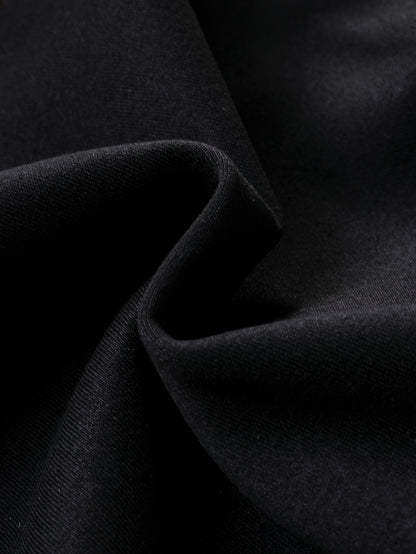 2pcs Boys' Autumn/Winter Fleece-Lined Hooded Zip-Up Jacket and Pants Set with Bird Print, Simple Color Block Design with Pockets, Fashionable Sporty Outfit for Outdoor Activities and Daily Wear, 100% Polyester Knit Stretch Fa