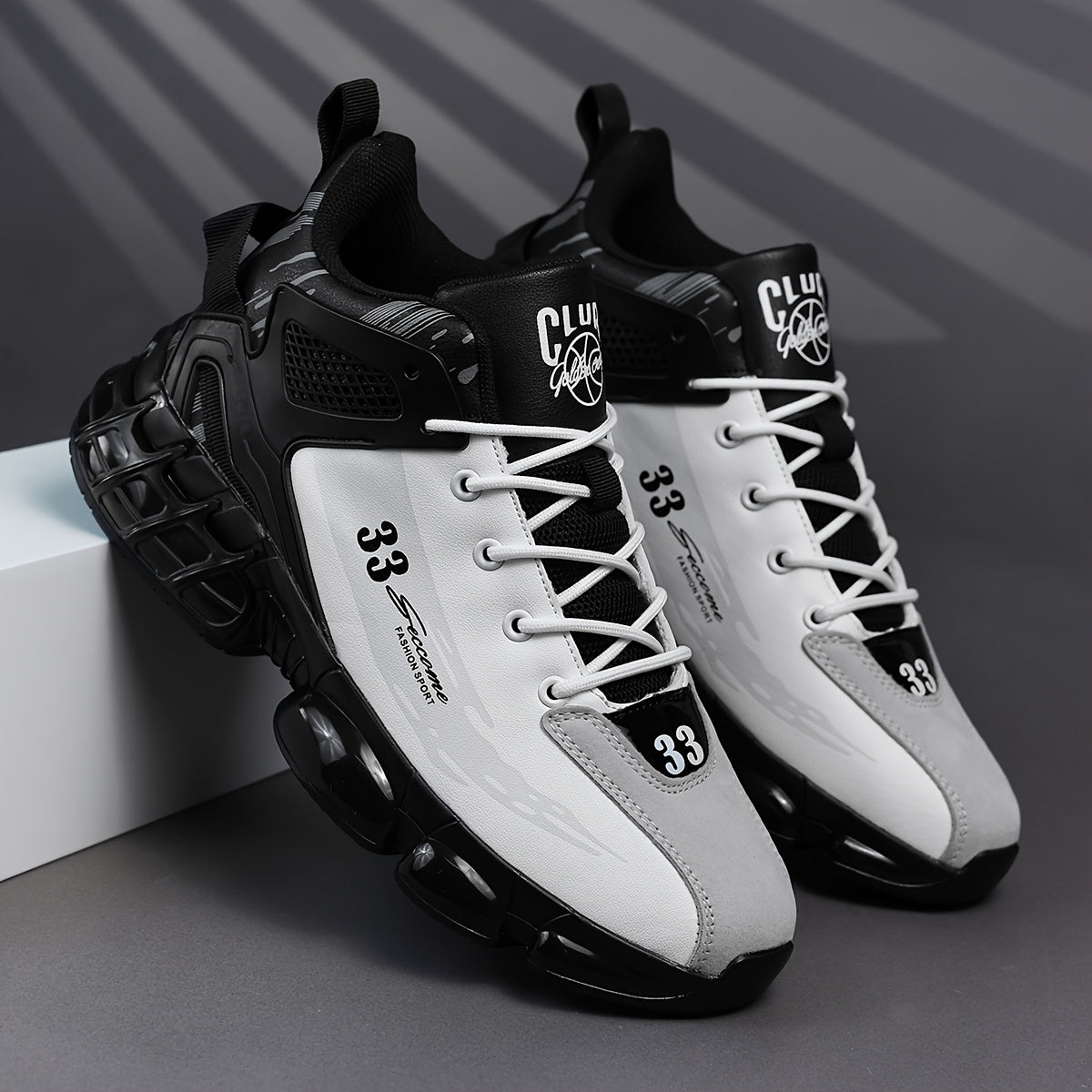 Men's Breathable Basketball Sneakers Casual Dad Shoes