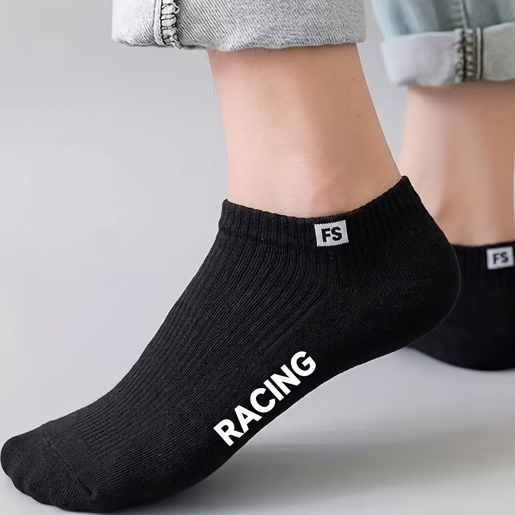 6 Pairs Men's Breathable Short Athletic Socks for Summer