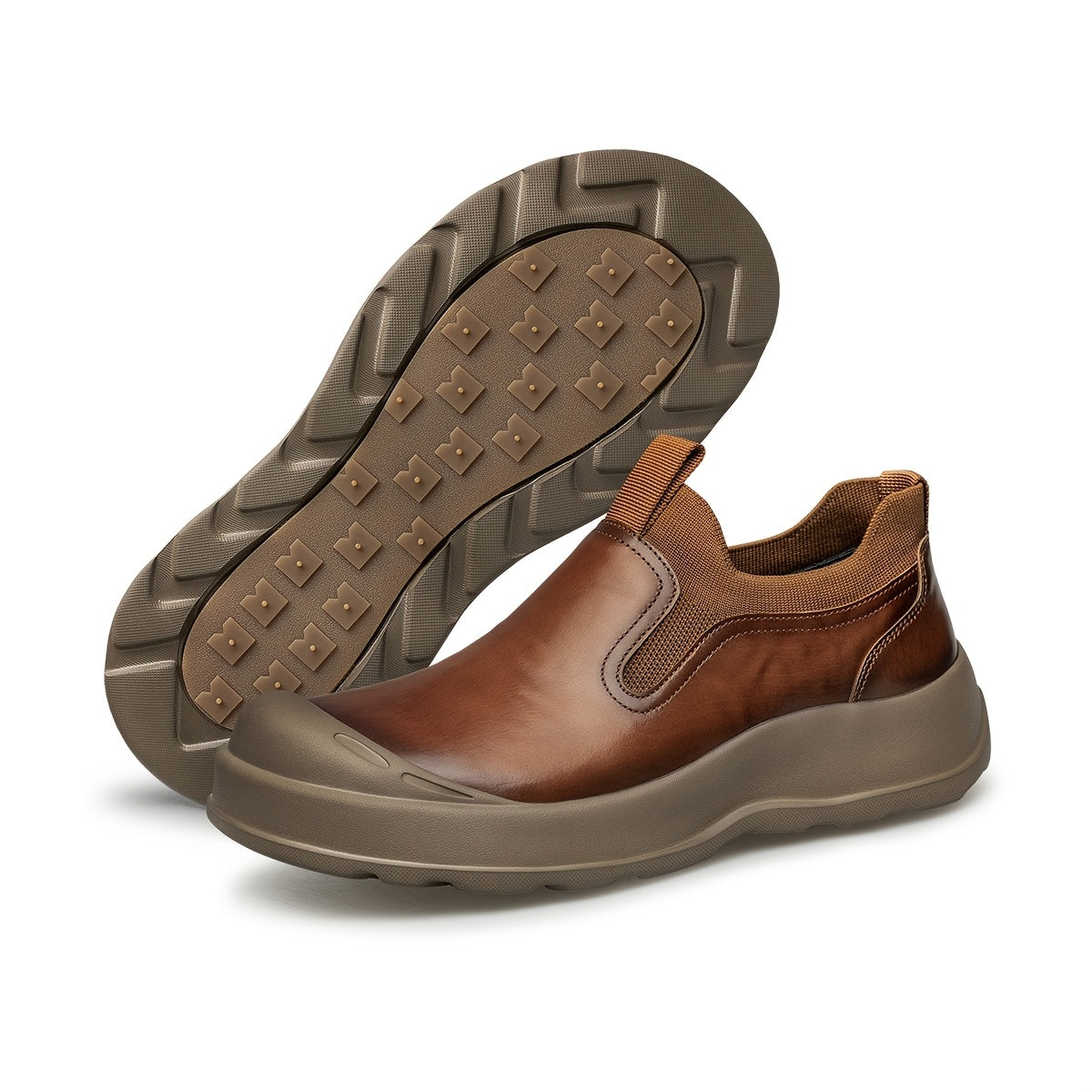 Men's Leather Slip-On Loafers Casual Business Shoes Spring 2026