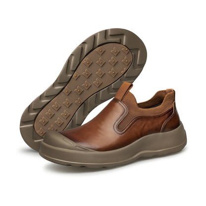 Men's Leather Slip-On Loafers Casual Business Shoes Spring 2026