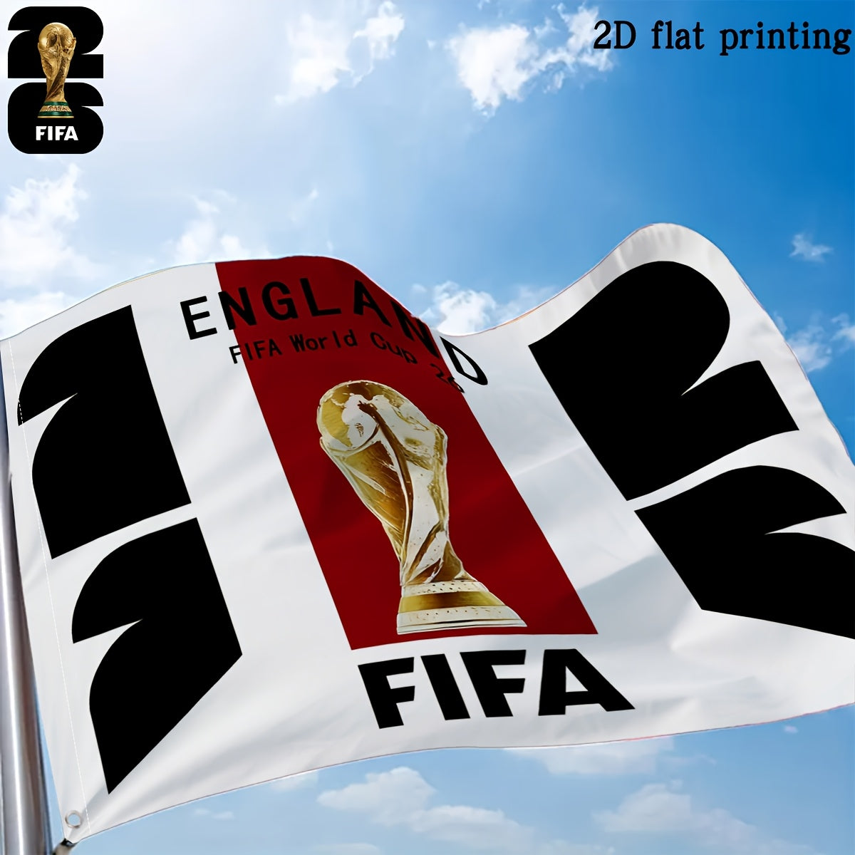 2026 FIFA World Cup Mascot Square Flag for Fans & Events