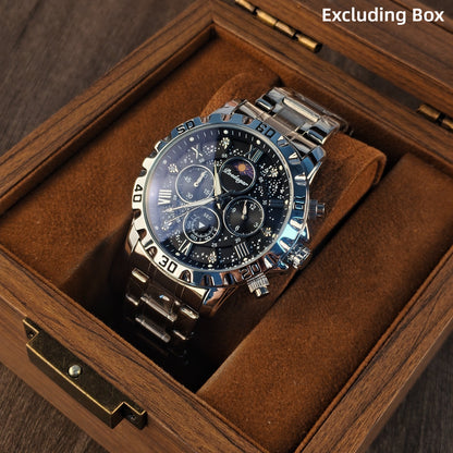POEDAGAR Men's Quartz Business Watch with Calendar & Waterproof