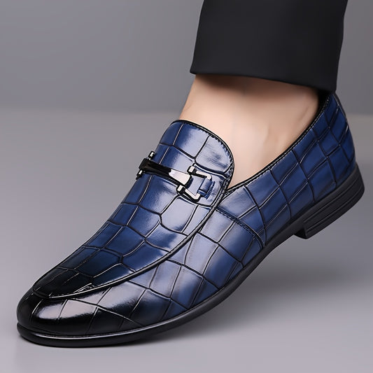 Men's Plus Size Oxford Shoes, British Style Business Casual Slip-Ons