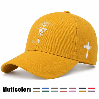 Unisex Christian Baseball Cap with Adjustable Cross Design