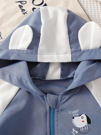 Boys' Casual Hooded Jacket & Ankle-Tied Pants Set for Spring/Fall - ayq