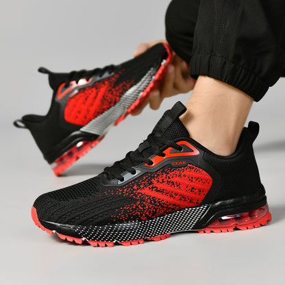 New Hot-Selling Men's Knitted Fabric Upper Sneakers Casual Men's Shoes Air Cushion Shoes - ayq