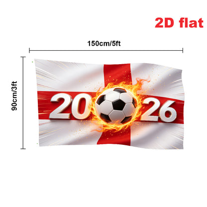 England Football Theme Polyester Party Banner Flag 90x150 cm