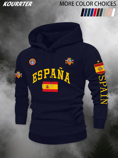 Men's Spain National Team Hooded Sweatshirt Casual Sportswear