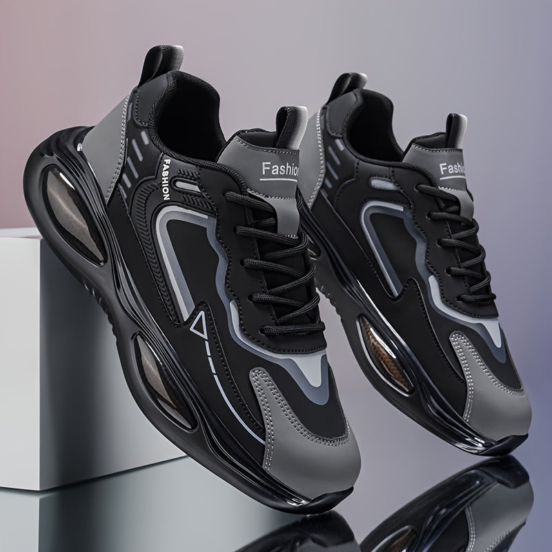 Men's All-Season Casual Outdoor Sneakers with Lace-Up Design