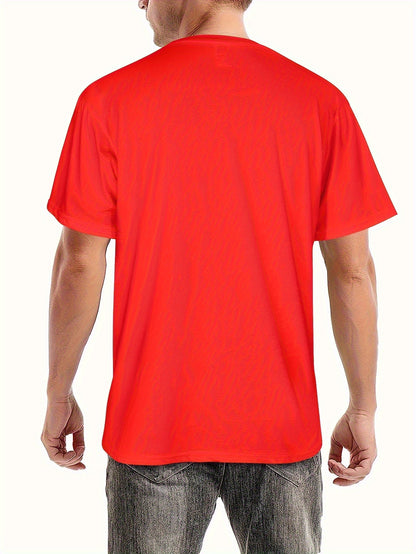 Men's Custom 3D Print T-Shirt - Quick-Dry Breathable Crew Neck