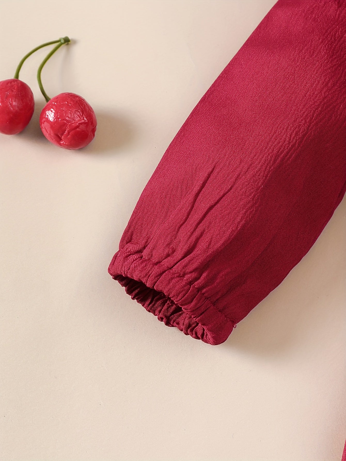 1-18 Months Girls' Red Dress | Christmas New Year Festival Party Wear with Headband, Princess Style, Autumn-Winter Collection, Crew Neck, Long Sleeve, Knee High, Flared Hem