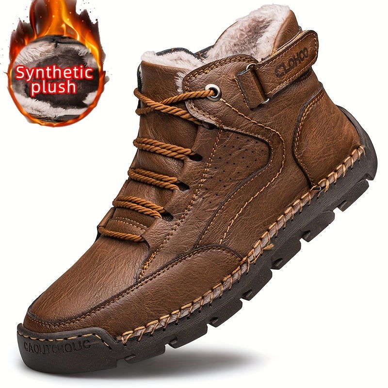 Men's High-Top Casual Lace-Up Sneakers with Rubber Sole