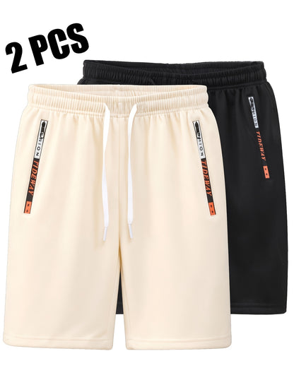 Men's Casual Outdoor Sports Shorts with Zippered Pockets