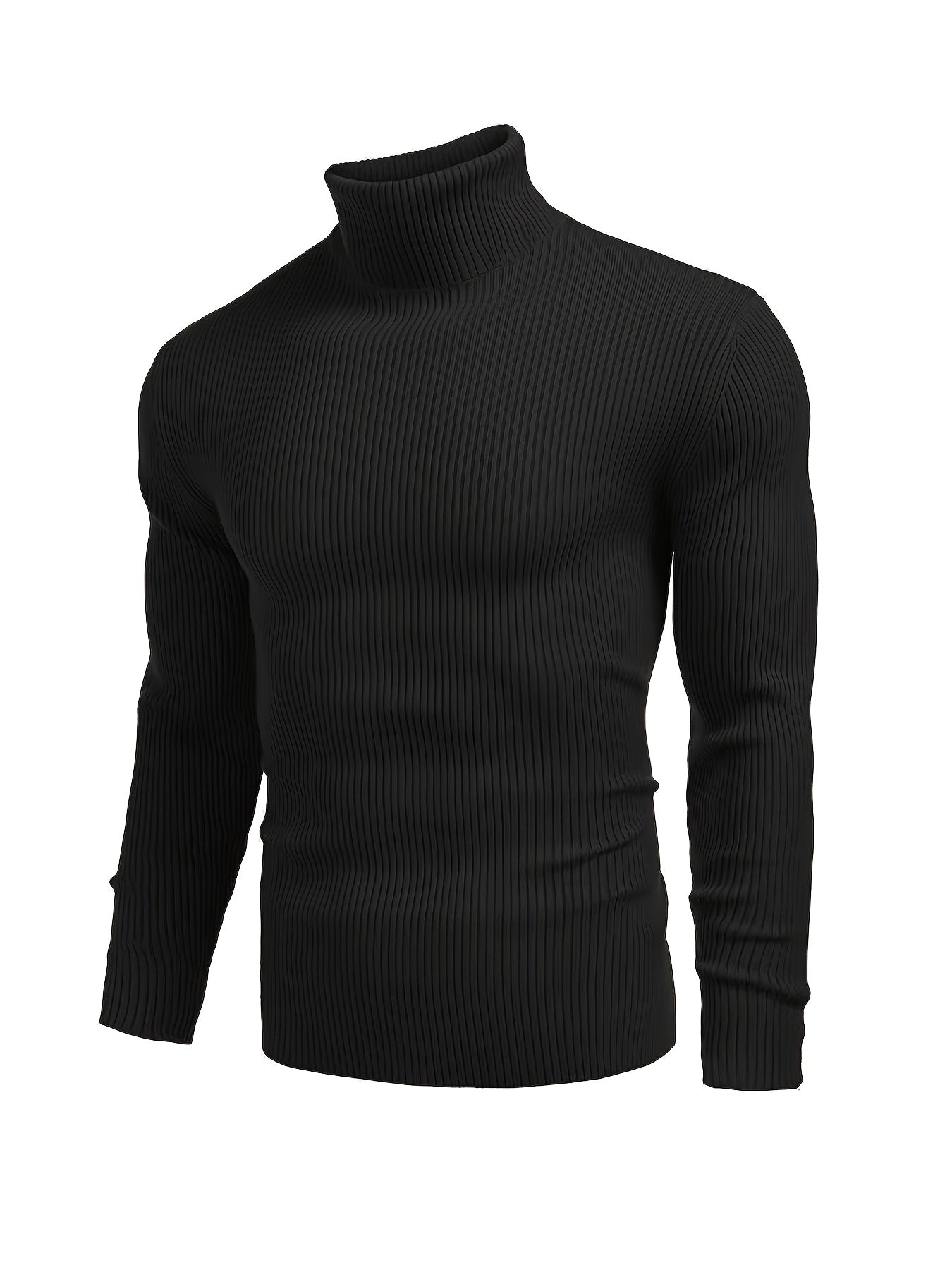 Men'S Long-Sleeve Sweatshirt for Autumn And, Featuring a High Collar, Knitted Design, Casual And Stylish for Outerwear