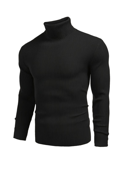 Men'S Long-Sleeve Sweatshirt for Autumn And, Featuring a High Collar, Knitted Design, Casual And Stylish for Outerwear