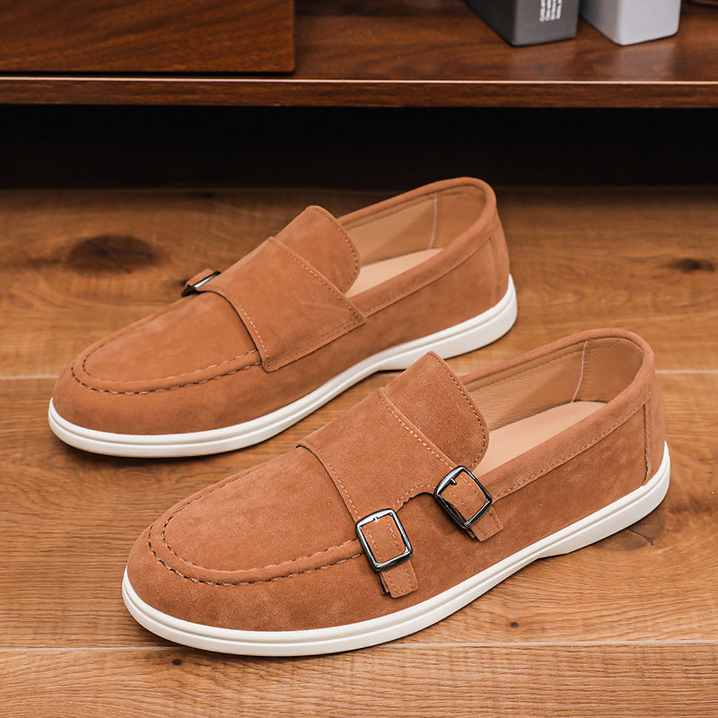 Men's Casual Slip-On Loafers with Microfiber Upper