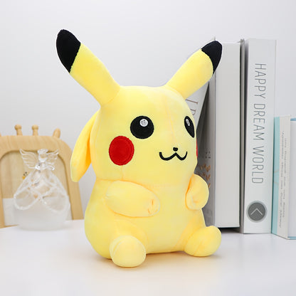 8-inch Smiling Pikachu Plush Toy, Ultra-Soft Short Velvet Doll Anime Merchandise Birthday Gift Decoration