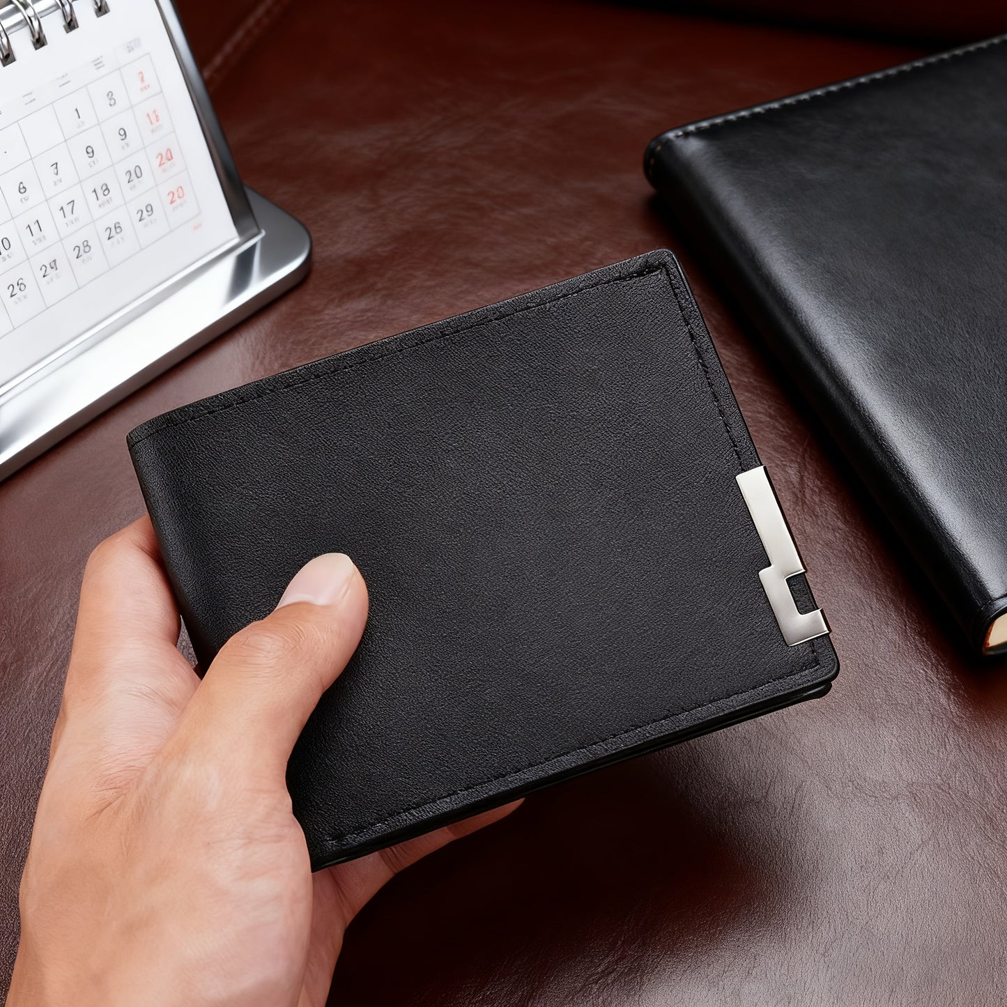 5pcs Men'S Business Set Including a Quartz Watch, a Business Belt, a Wallet, a Pen, And a Keychain