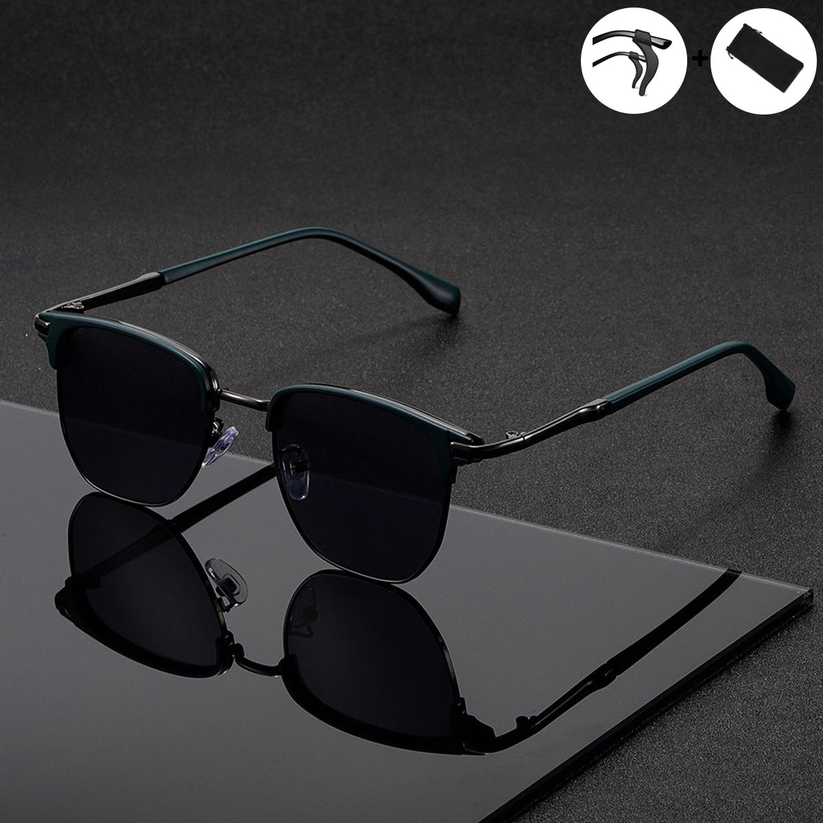 Vintage Square-Round Men's Sunglasses with UV400 Protection