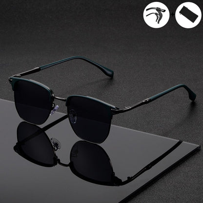 Vintage Square-Round Men's Sunglasses with UV400 Protection