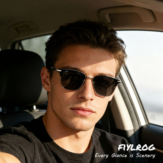Fiylrog Vintage Unisex Sunglasses with UV400 Protection