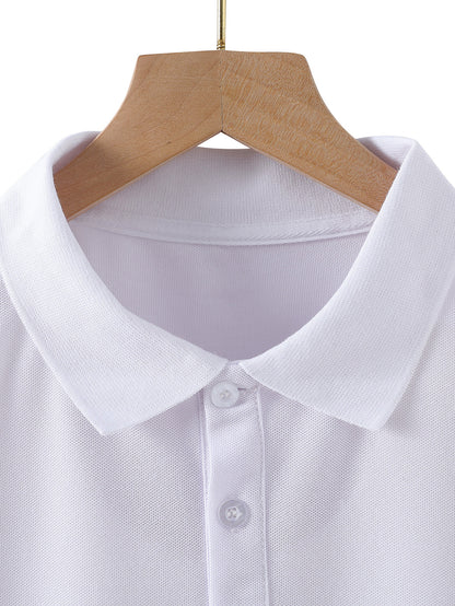 Teen Boys' Summer Casual Polo Shirt with Letter K Print