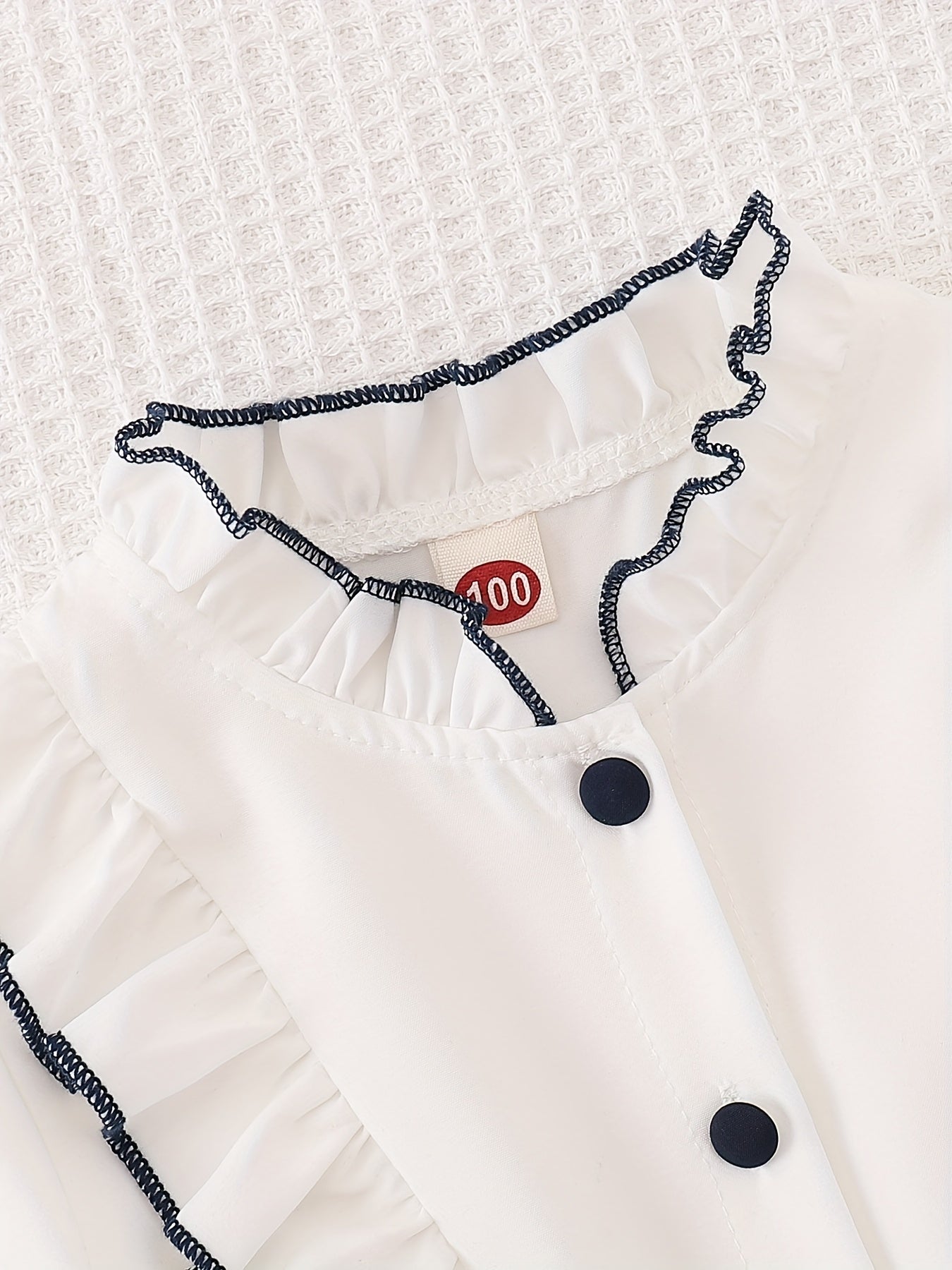 Girls' Preppy Half-Zip Long Sleeve Dress with Bow Belt