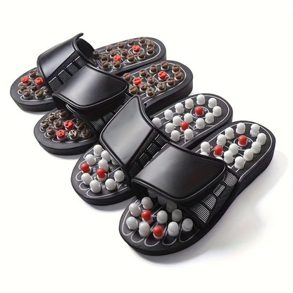 All-Season Polka Dot Massage Slippers with Acupoint Sole