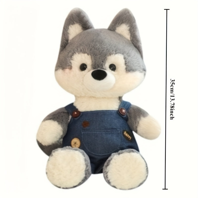 Cute Clothed Husky Plush Toy | Soft Fabric, Ideal for Christmas and Birthday Gifts, Conveys Warmth and Joy