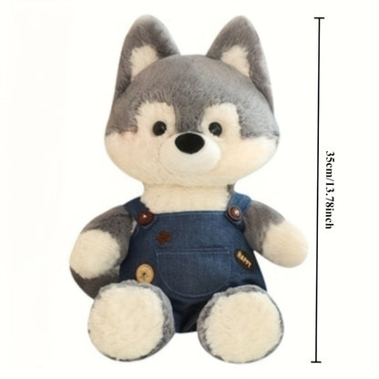 Cute Clothed Husky Plush Toy | Soft Fabric, Ideal for Christmas and Birthday Gifts, Conveys Warmth and Joy