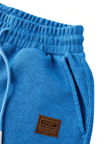 Men's Summer Knit Casual Shirt & Shorts Set with Breathable Fabric