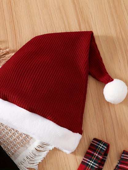 Boys' Turtleneck Long Sleeve Hoodie + Waffle Knit Spliced Suspender Pants + Hat 3pcs Set, Perfect for Outdoor