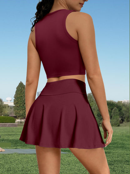 Women's Sleeveless Romper and Vest Set with Safety Shorts