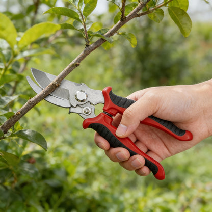 Gardening Scissors | Comfortable Grip, Spring-Assisted, Sharp and Non-Slip, Ideal for Pruning Branches and Flowers, Modern Stainless Steel Blades - ayq