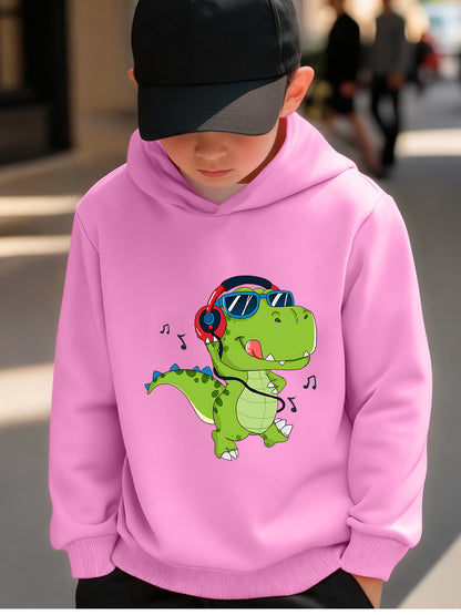 Kids Cotton Dinosaur Hoodie and Pants Set for Fall Winter